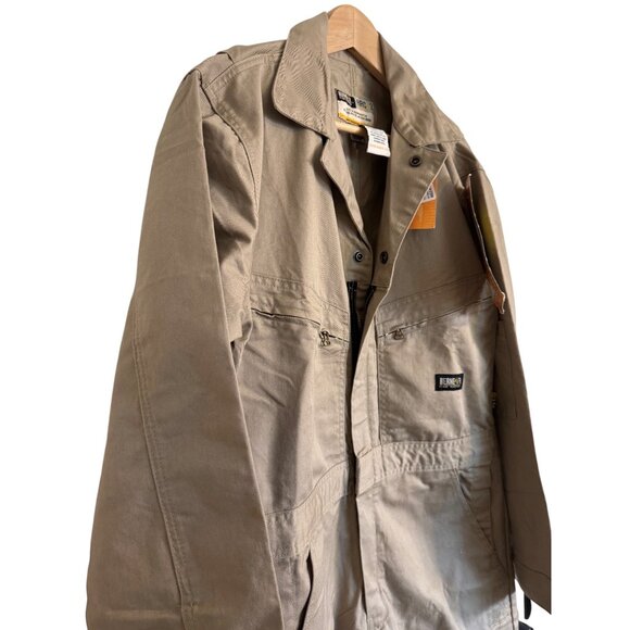Berne Flame-Resistant Unlined Coveralls Size 40 R HRC-2 Men"s NWT Khaki Welder - Picture 11 of 14